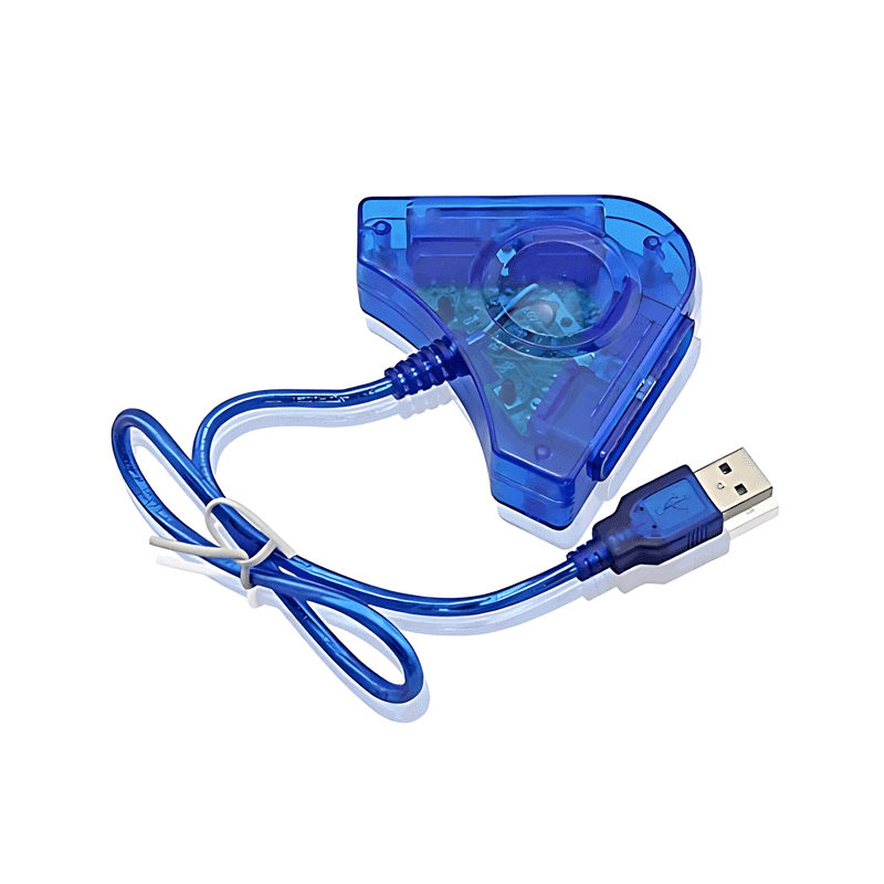 USB Dual Player Converter Adapter Cable For PS2 Gamepad - وصلة لدراع بلايستيشن 2