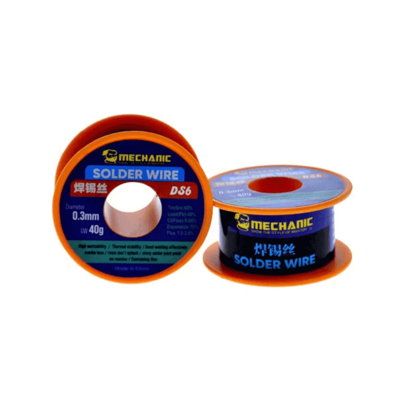 MECHANIC DS6 Solder Wire 0.5mm Diameter 60/40 Ratio (40gm) - DS6 قصدير ميكانيك ( 40 جرام )