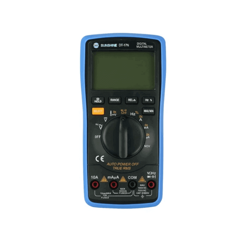 Sunshine DT-17N Automatic Range Liquid Crystal Display Multimeter Digital -  DT-17N بنطاق تلقائي وشاشة LCD أفوميتر ديجيتال من صن شاين