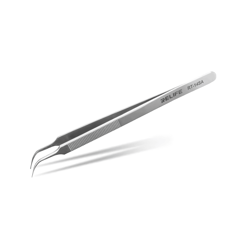 RELIFE RT-14A Stainless Steel Curved Tweezers - RELIFE جيفت منحنى من الاستانلس ستيل